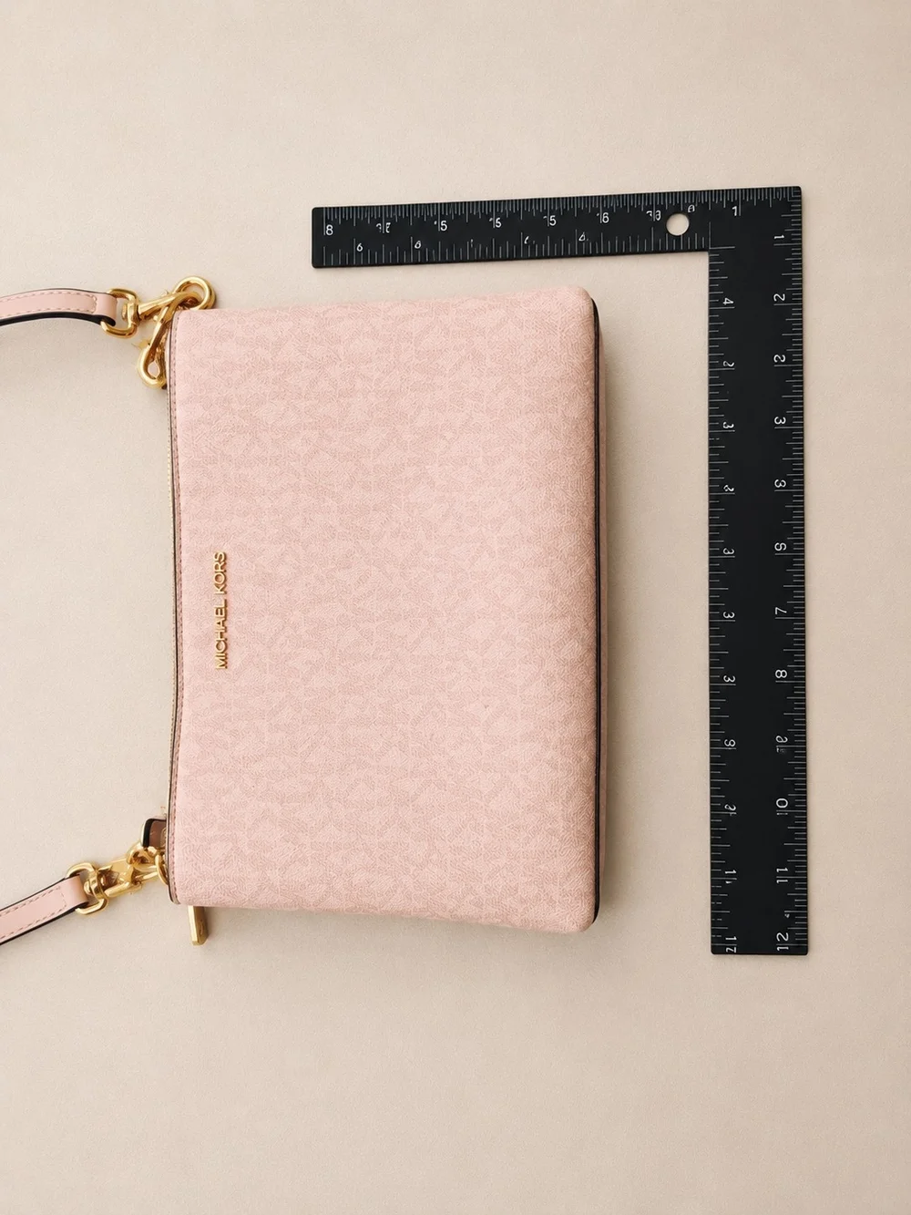 Michael Kors Pink Signature Leather Crossbody Bag